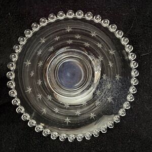 Vintage Imperial Glass Candlewick Starlight Cut Glass Condiment Bowl